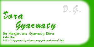 dora gyarmaty business card